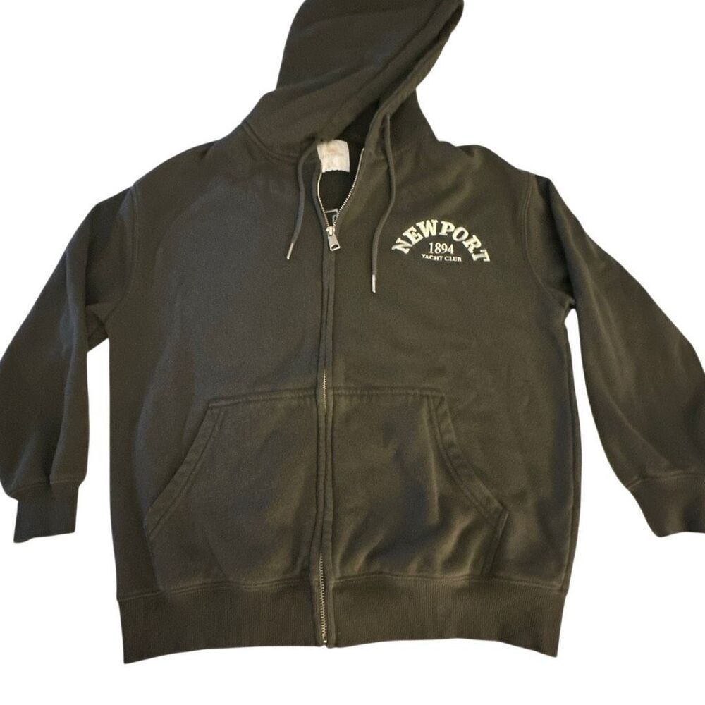 Newport 1894 yacht club hooded zip up W/ 3/4 sleeves ladies small